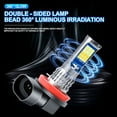 thumbnail image 3 of For Nissan Maxima 2009-2019 LED Fog Light Bulb H11/H8/H9/H16 Dual Color Switchback Yellow/White, 3 of 11