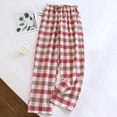 thumbnail image 2 of ABATAB Pajama Pants for Women Plaid Soft Lounge Comfy Sleepwear Drawstring Loose Fit Casual Pj Bottoms with Pockets, 2 of 4