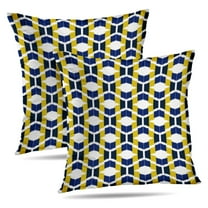 LALILO Throw Pillow Covers Ikat Classic Damask Ethnic Geometric Cushion Cover 18" x 18", 2 Pack