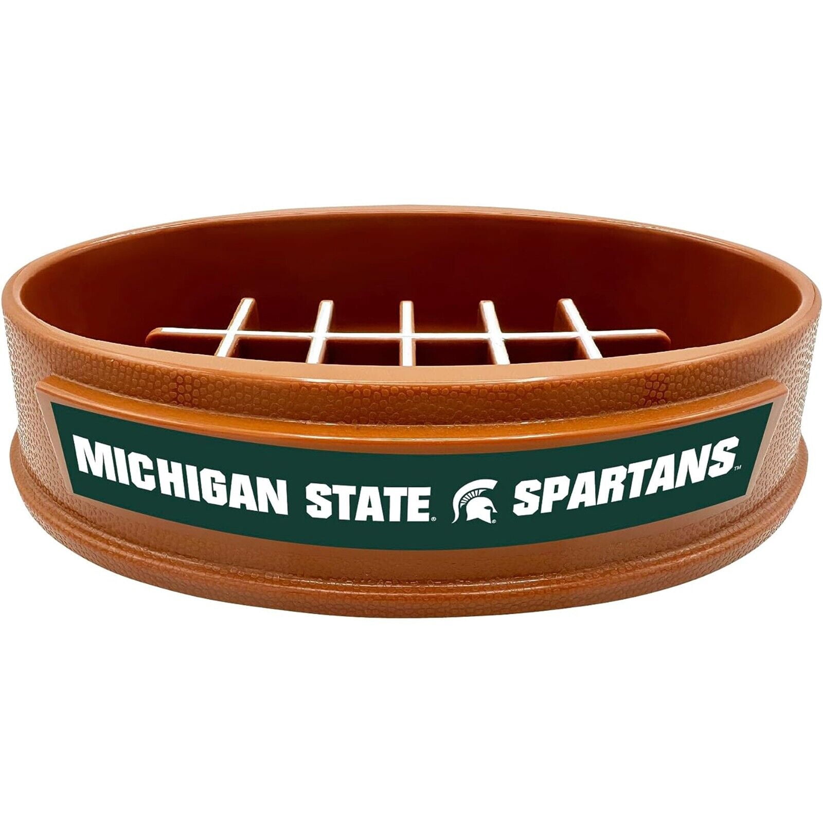 Pets First NCAA Michigan State Spartans Super-Bowl Slow Feeder Bowl for Dogs and Cats with Non-Slip Mat