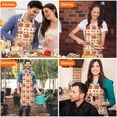 thumbnail image 4 of Pioneer Flower Floral Print Pattern Apron for Women and Men, Cotton Linen Waterproof with Pockets, Adjustable, 33x27 Inch for Kitchen, Gardening, BBQ, Salon, 4 of 6