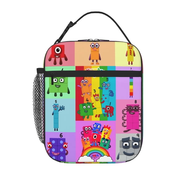 Numberblocks Reusable Lunch Box Portable Lunch Bag for Women Men Teen Work Office With Lunch Storage Bag