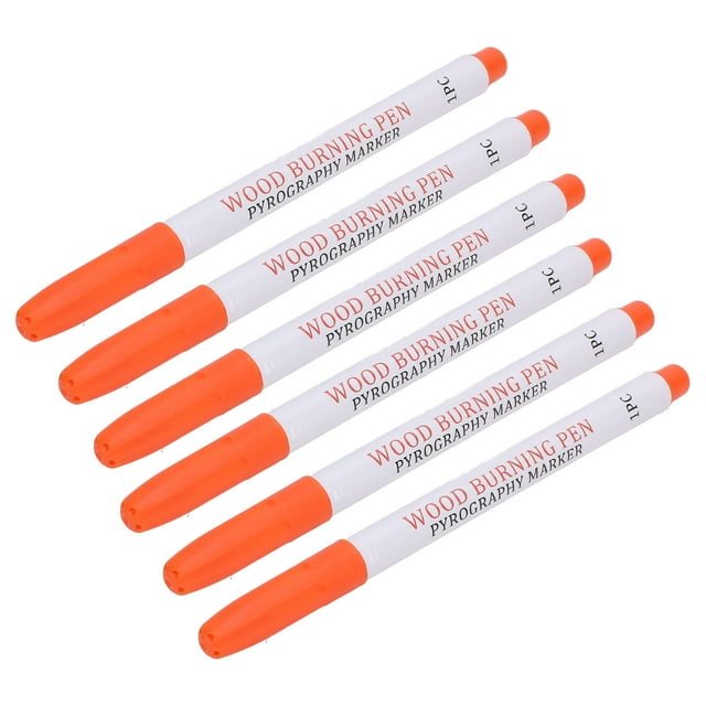 Rotulador Para Quemar Madera, 6 Piezas, Tinte Sensible Al Calor, Rotulador Para Madera, Punta Razonable, Uso Conveniente Para Hacer Cojines De Tazas