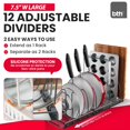 thumbnail image 2 of Better Things Home 12+ Expandable Pan And Pot Lid Organizer Rack For Cabinet, Pot Lid Holder Pot Organizers Inside Cabinet, Pots And Pans Organizer Under Cabinet (Dark Grey, Pan & Bakeware), 2 of 5