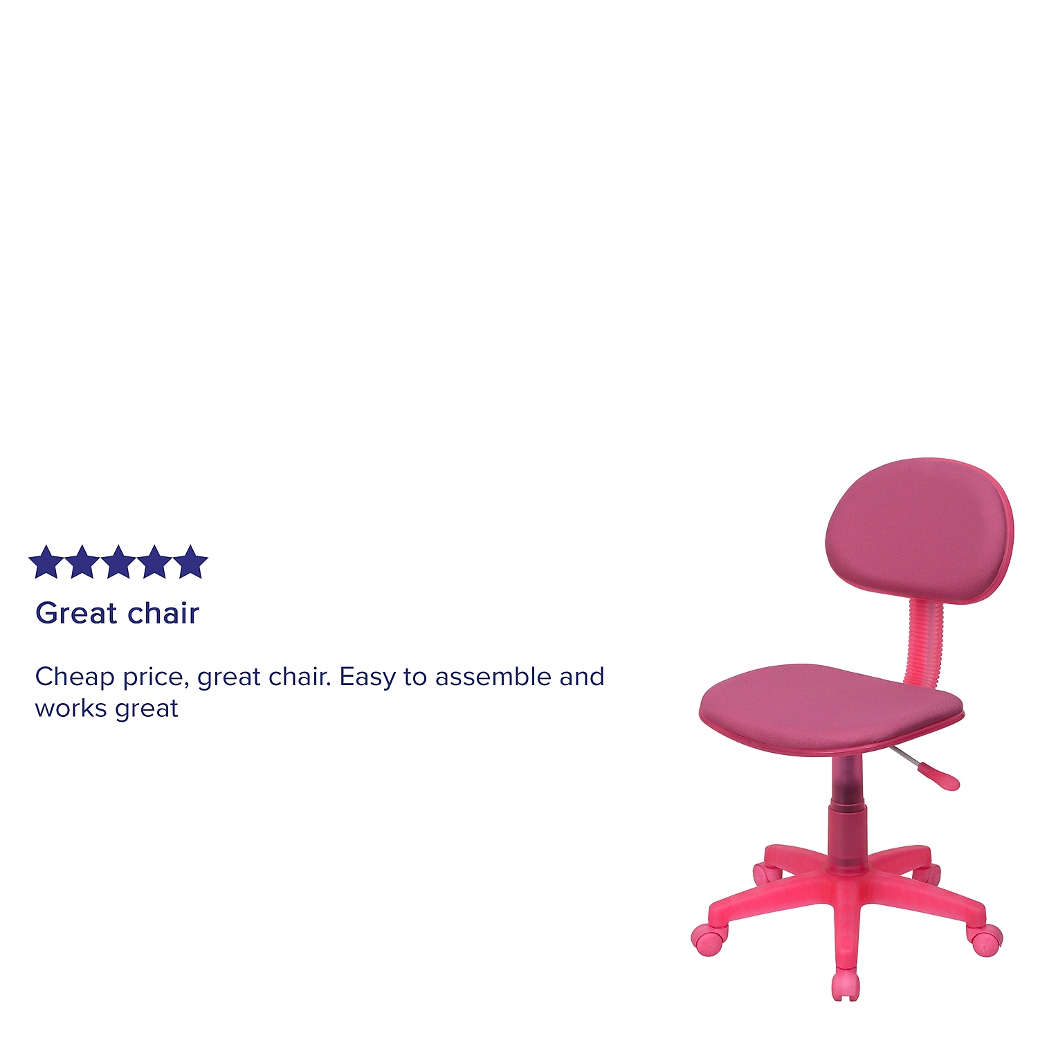 Flash Furniture Pink Mesh Swivel Task Office Chair - image 5 of 9