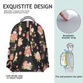 thumbnail image 5 of Pioneer Flower Floral Print Pattern Backpack for School, Cute School Bag with Adjustable Shoulder Straps and Padded Back, 15.3"x11"x7.1", 5 of 5