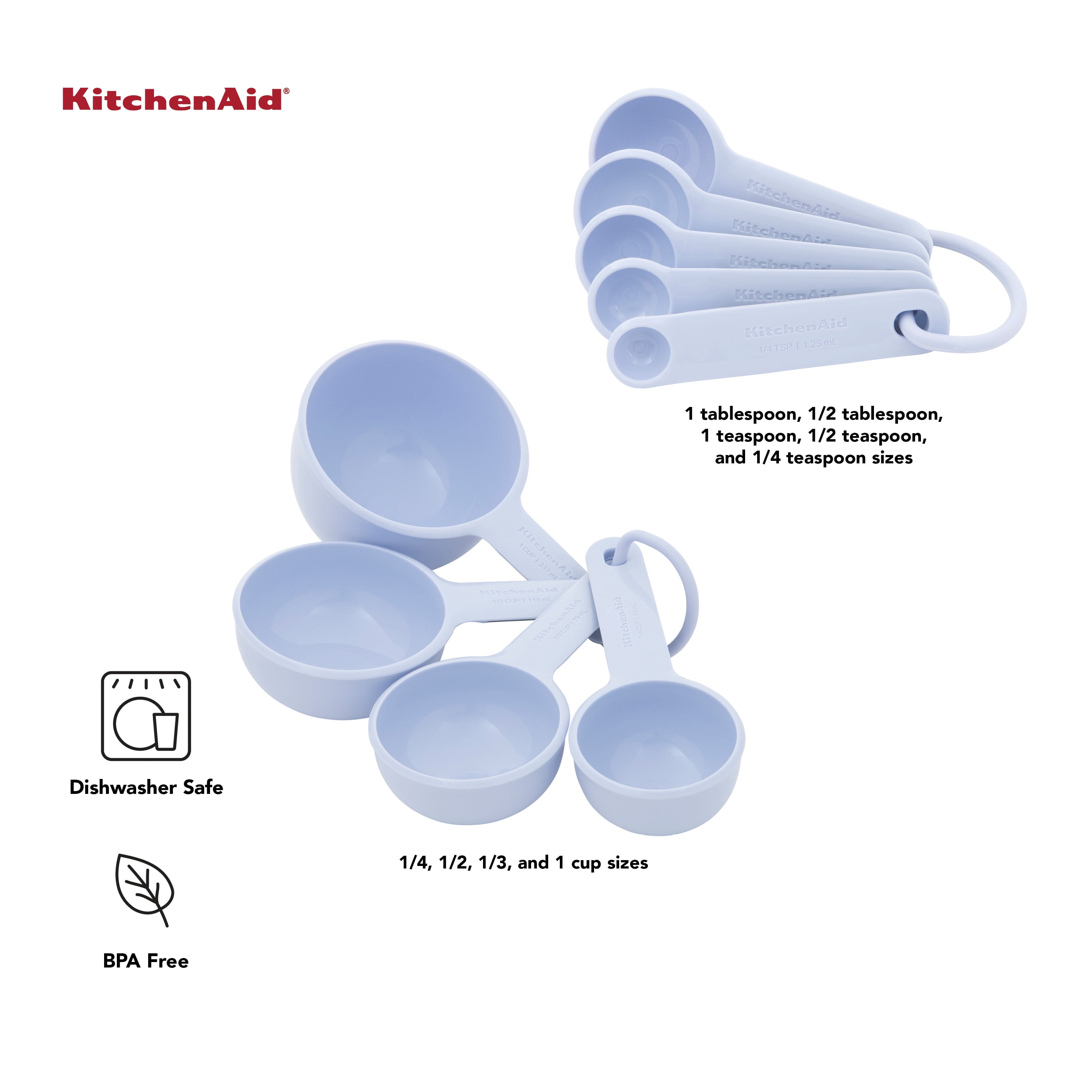 Kitchenaid Universal Measure Cups and Spoons Set in Lavender