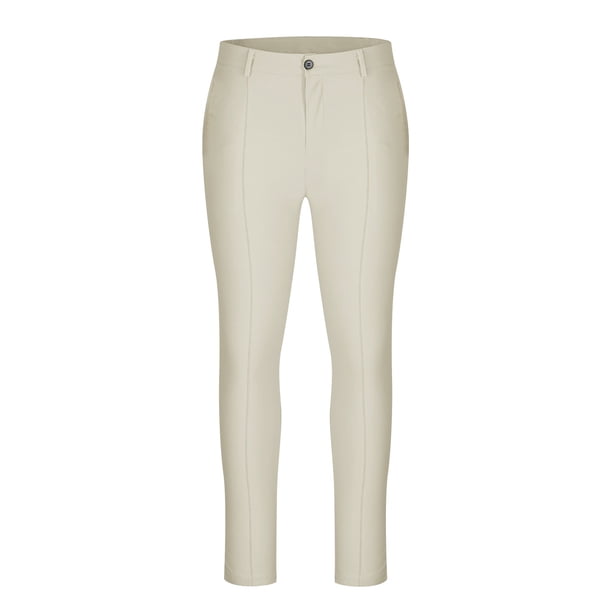 Pantalones largos para hombre, pantalones deportivos casuales para exteriores, de pierna recta, con alta elasticidad, de algodón.