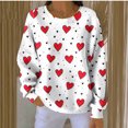 thumbnail image 6 of Craaazy Valentine's Athletic Shirts for Women Love Heart Colorful Print Loose Tops Gifts, 6 of 6