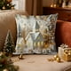 thumbnail image 4 of Ireezec Linen Christmas Pillow Cover Holiday Decor Sofa Cushion Ca Farmhou Style Decorative Throw Pillow Cover for Living Room Bedroom asonal Home Accents, 4 of 6