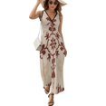 thumbnail image 1 of Vestido De Noche De Lujo Sin Mangas Para Mujer, Paisley Print Vestido De Fiesta, 1 of 5