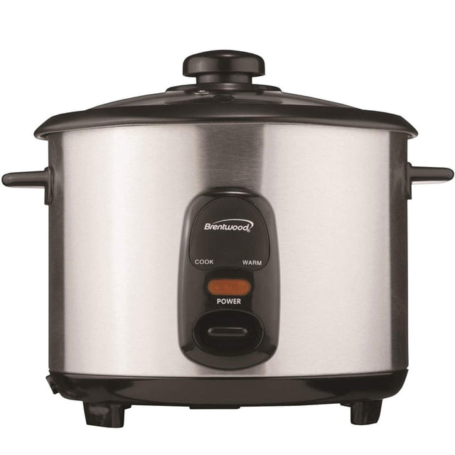 Arrocera Brentwood TS-15, 8 tazas, acero inoxidable