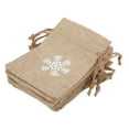 thumbnail image 4 of Drawstring Gift Bags, Printed White Snowflakes Wide Range Applications Linen Gift Bag Small Vintage Keep Space Clean Soft Inside  For Birthday Party Decoration, 4 of 8