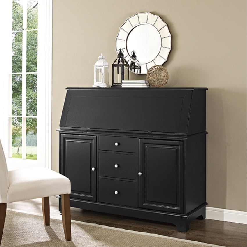 Crosley Furniture Sullivan Secretary Desk, Black