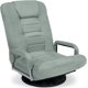 thumbnail image 1 of Songqin Swivel Gaming Chair 360 Degree Multipurpose Floor Chair Rocker for TV, Reading, Playing Video Games w/Lumbar Support, Armrest Handles, Adjustable Foldable Backrest - Sage Green, 1 of 16