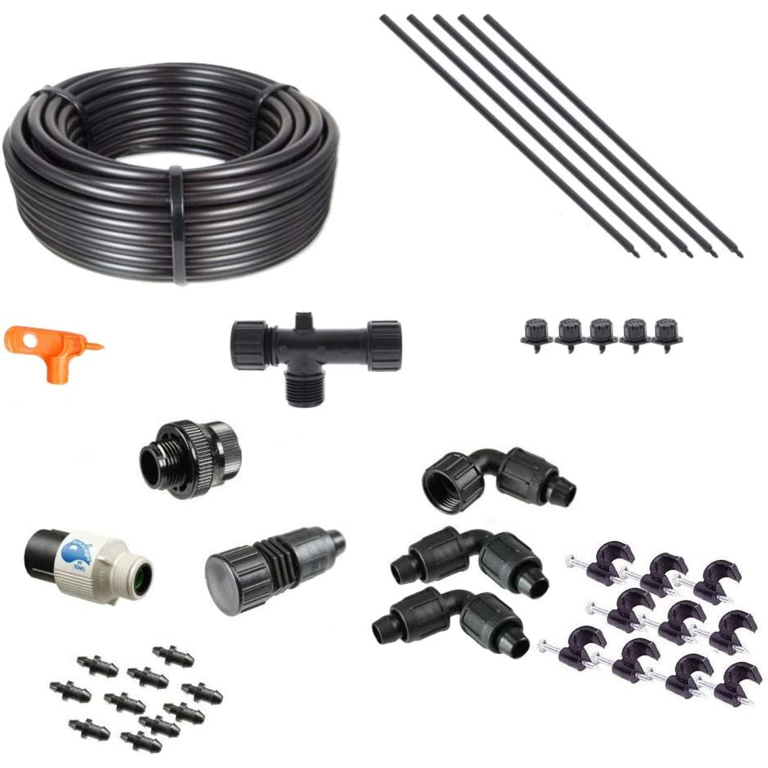 Basic Drip Irrigation Kit for Hanging Baskets, Designed for Hanging