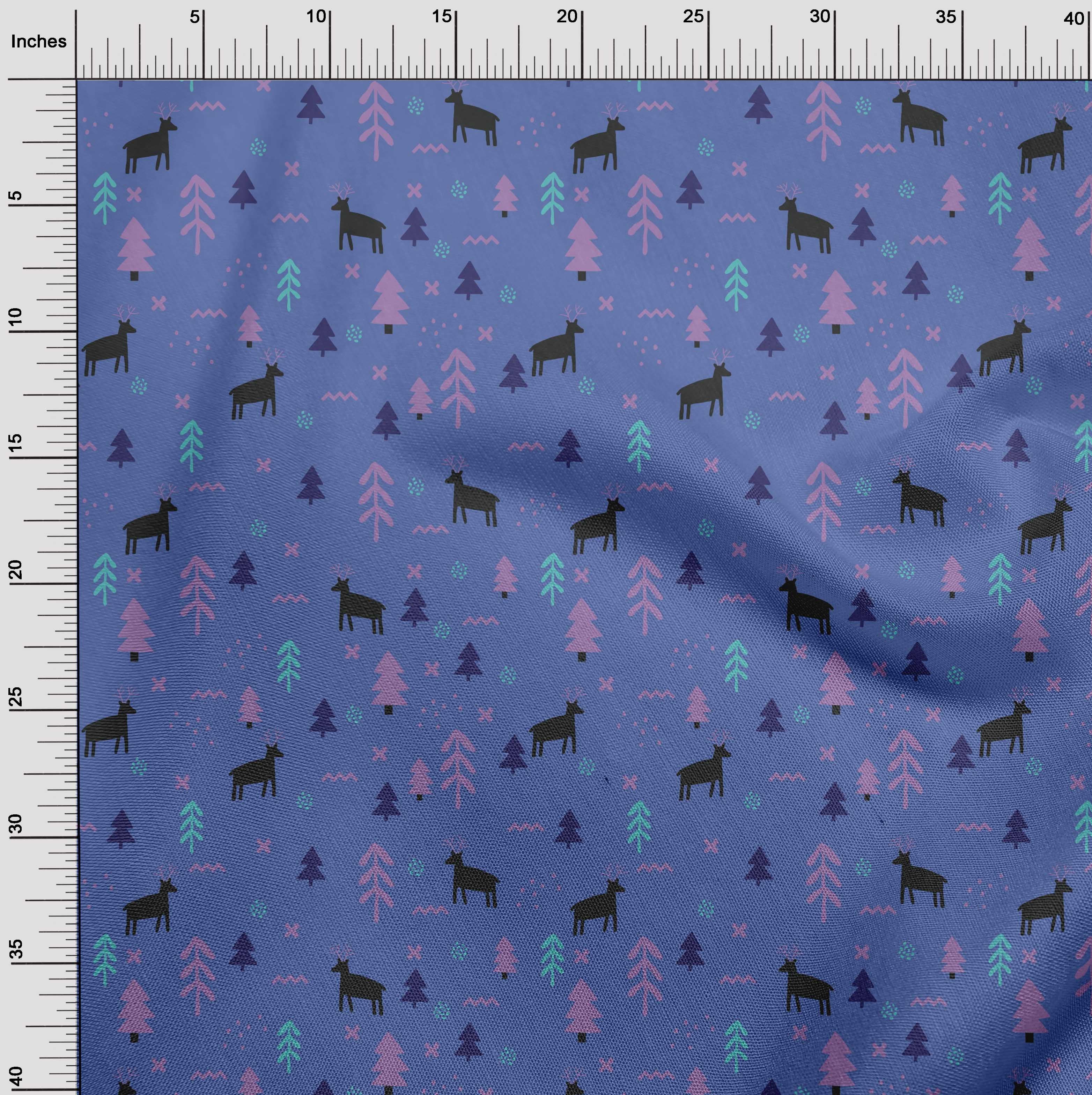oneOone Cotton Flex Pastel Purple Fabric Christmas Diy Clothing Quilting Fabric Print Fabric By Yard 40 Inch Wide