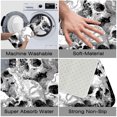 thumbnail image 4 of 1pc Skulls with Smoke Absorbent Non-Slip Bathroom Thickened Flannel Rug Decor,Soft,Quick Drying,Suitable For Indoor/outdoor Use,Bathrooms,Bedrooms,Kitchens,Terrace,Laundry Rooms,16"x24", 4 of 9