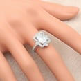 thumbnail image 5 of Kelsey Engagement Ring Sterling Silver Emerald Cz Womens Ginger Lyne Collection, 5 of 5