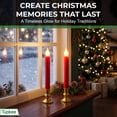 thumbnail image 7 of Tupkee Red LED Window Candles Set of 2 Battery-Operated Flameless Christmas Candles with Flickering Flame & Timer for Holiday Window & Home Home Decoration, 7 of 7