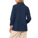 thumbnail image 3 of Blazers de pana INSPIRE CHIC para mujeres, elegantes y casuales, con un botón, solapa, de manga larga, chaquetas de traje para oficina con bolsillos, color azul marino, 3 of 6