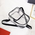 thumbnail image 1 of Mochila Bolso Mochilas transparentes de PVC para mujer, mochila escolar transparente, de hombro (negro), 1 of 6
