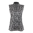 thumbnail image 1 of Blusa George para Dama, Escote V con Doblez, sin Mangas Print Negro Talla CH, 1 of 4
