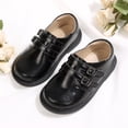 thumbnail image 5 of Rexoro Girls School Loafers Premium PU Leather Double Buckle Wedding Flats Dress, 5 of 7