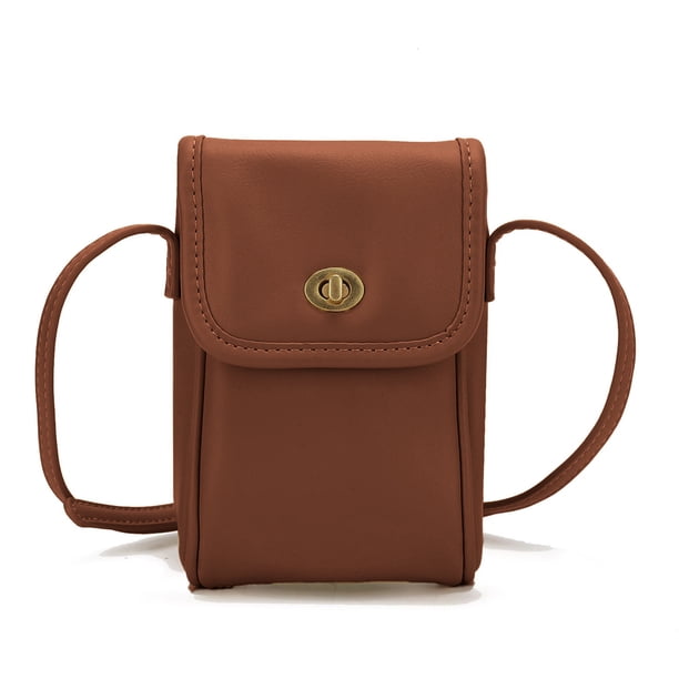 Bolso lindo del teléfono móvil del hombro de la bolsa de mensajero del tirón del mini bolso del teléfono móvil de la PU