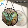 thumbnail image 2 of 6" Luna Moth Stained Glass Suncatchers Art Glass Monarchs for Sun Catcher Indoor Window Gifts for Pet Animal Nature Floral Lovers Women Grandma Mom Friend Painted Panel Décor BUG-05C-SG6, 2 of 5