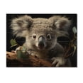 thumbnail image 3 of Designart "Koala s Countenance I" Animals Print on Natural Pine Wood, 3 of 5