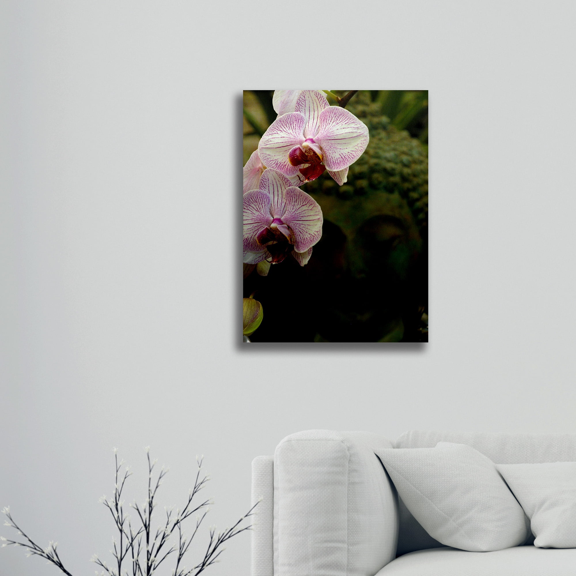 Trademark Fine Art 'Orchids and Buddha' Brushed Aluminum Wall Art Art by Kurt Shaffer