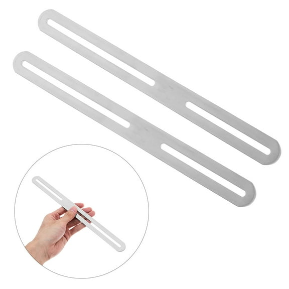 Raindrops 2pcs Slotted Hole Flat Plate With Screw Slideable Thickened Stainless Steel Joining Plate Furniture Repair Mending Plate Straight Brackets Slot