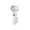 White, variant on PUSPU Digital Display Back Clip High-speed Fan USB Multi-purpose Foldable 100-speed Clip Umbrella Fan