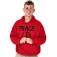 thumbnail image 5 of Hippie Peace Sign Make Love Not War Hoodie Sweatshirt Women Men Brisco Brands S, 5 of 6