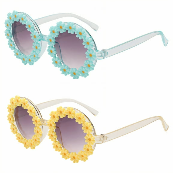 GJX 2Pcs Baby Sunglasses Toddler Sunglasses Boys Age 3-5 Cute Sunglasses,Style1