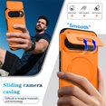 thumbnail image 5 of Case for Google Pixel 10 Pro XL 6.8" with Invisible Fold Holder Stand, MagSafe Magnetic Wireless Charging,Sliding camera casing,Shockproof Dropproof Tough Rugged Protective Case Cover,Orange, 5 of 10