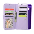 thumbnail image 6 of Zipper Wallet Case for Samsung Galaxy S10 Phone, Allytech Bling Glitter Leather Case with 9 Credit Card Holder Flip Magnetic Closure Stand Cover with Cash Pocket and Hand Strap, Purple, 6 of 7