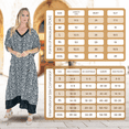 thumbnail image 5 of Miss Lavish London Black & White Women’s Polyester Kaftan Dress with Side Slits- M, 5 of 5