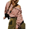 thumbnail image 2 of Sudaderas con Capucha para Mujer, Conjuntos de Moda de Otoño, Sudaderas Deportivas, Chaquetas con Cremallera de Invierno Estilo Y2K, Tops Oversize y Ropa Rosa L, 2 of 8
