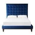 Chic Home Handel Bed Frame with Headboard Velvet Upholstered