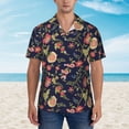 thumbnail image 2 of Sikiie Flower Print Men's Hawaiian Shirt, Summer Beach Button Pocket Short Sleeve T-Shirt,XX-Large, 2 of 7