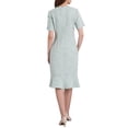 thumbnail image 3 of INSPIRE CHIC Vestido de Sirena de Manga Corta para Mujeres 2025 Elegante Vestido de Trabajo de Cola de Pez de Tweed Cuerpo Ajustado M Cian, 3 of 5