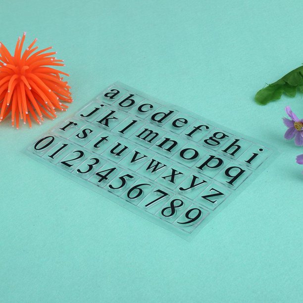 Cuadros Decorativos Sello de silicona transparente con letras, hoja de sellos DIY, decoración de álbum de fotos (B) Ndcxsfigh Nuevos Originales