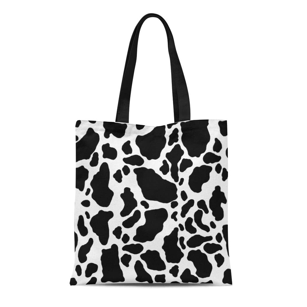 ASHLEIGH Canvas Tote Bag Chic Spotted Cow Pattern Cool Cute Sweet Spots