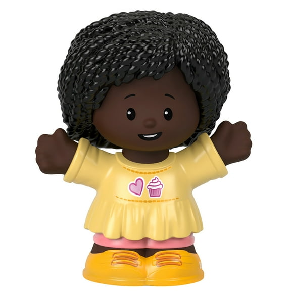 Replacement Part for Fisher-Price Little People Playset - HHR45 ~ African-American Girl Figure Wearing Yellow Dress ~ Works Great with Any Little People Playset