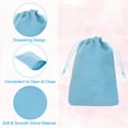 thumbnail image 3 of Uxcell Velvet Gift Bags 12Pcs 4 x 6" Velvet Drawstring Jewelry Bags for Wedding Party, Light Blue, 3 of 7