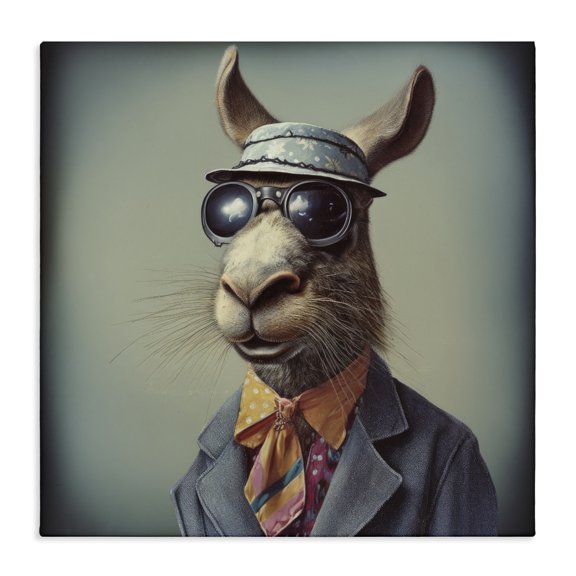 Stupell Industries Traditional Stylish Fashion Animal Canvas Art, 17 x 17, by Lazar Studio