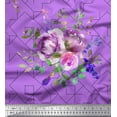 thumbnail image 1 of Soimoi Poly Georgette Fabric Watercolor Flower Geometric Print Fabric by Yard 52 Inch Wide, 1 of 3
