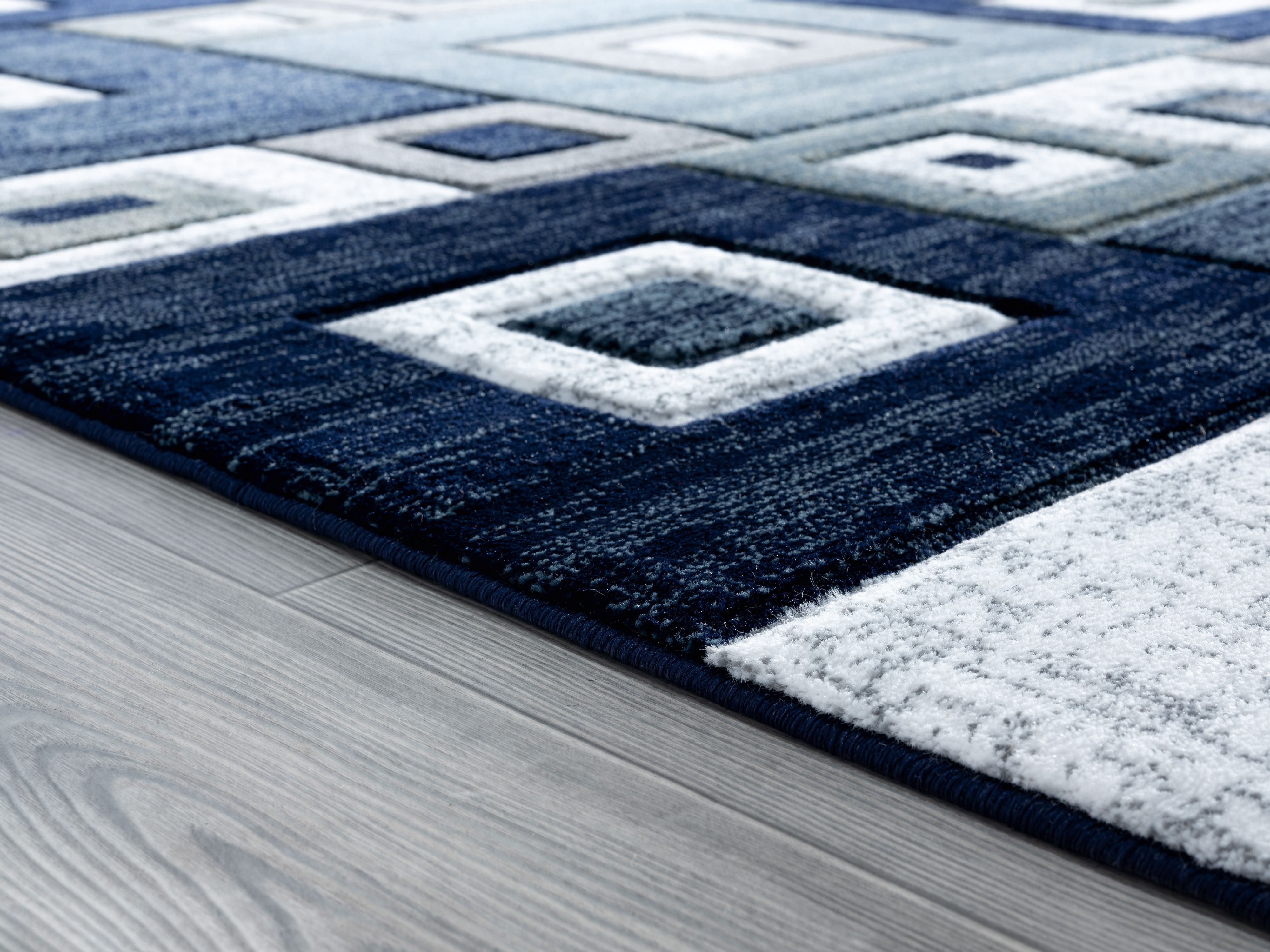 United Weavers Drachma Benson Modern Geometric Accent Rug, Navy, 1'10" x 2'8"